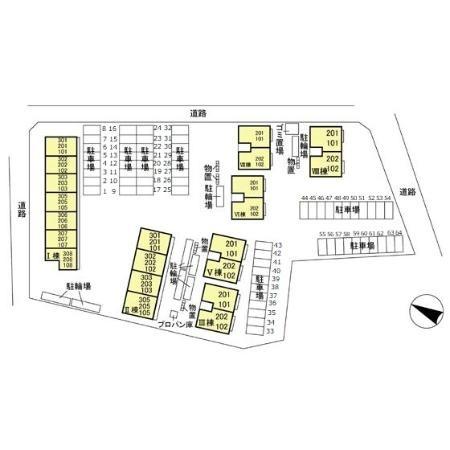 リビングゲートシティⅡの現地案内図画像