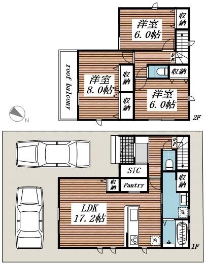 リナージュ北本市緑01の間取り画像