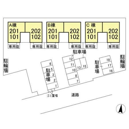 サンクセゾン　Ａの現地案内図画像