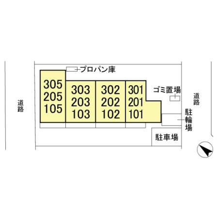 クレール原新町の現地案内図画像