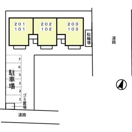 サンライズＢの現地案内図画像