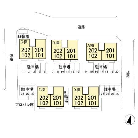 サンパークⅡBの現地案内図画像