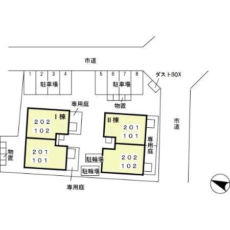 ルミエール春日　Ⅱの現地案内図画像