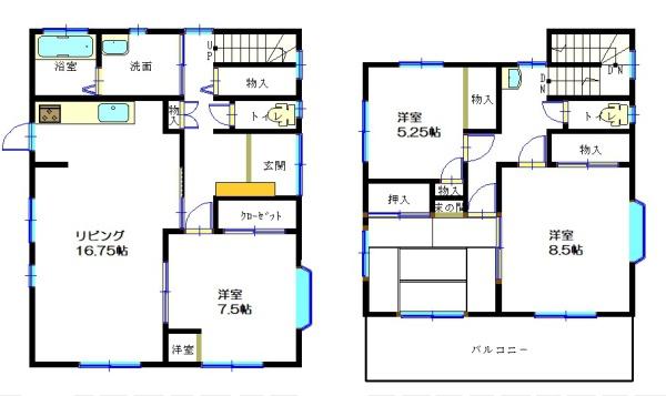 桶川市坂田戸建の間取り画像