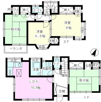 伊奈町小室戸建の間取り画像