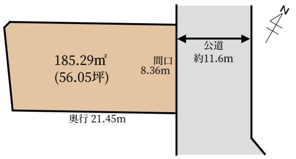 奈良市宝来町　売土地　1区画【建築条件なし】の間取り画像