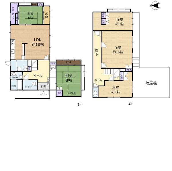 生駒市松美台の中古一戸建の間取り画像