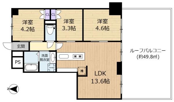 ライオンズプラザ富雄の間取り画像