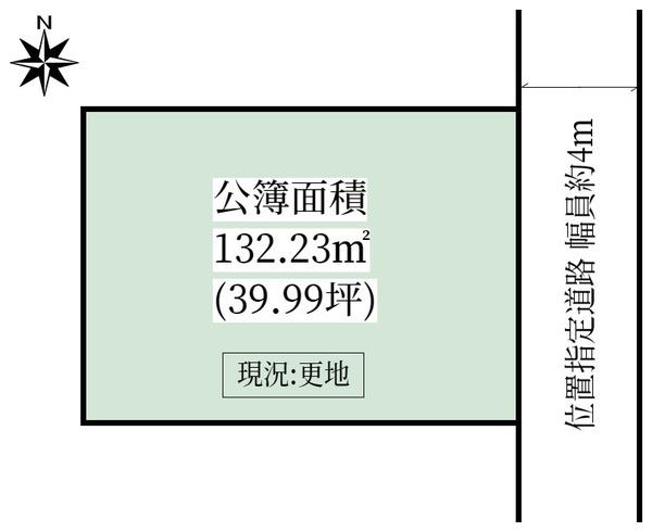 奈良市赤膚町　売土地の間取り画像