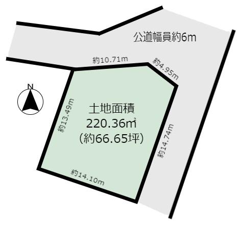 奈良市秋篠三和町２丁目の土地の間取り画像