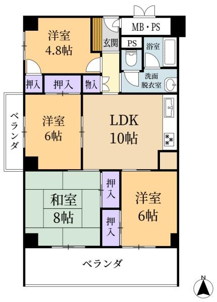 日興橿原スカイマンションの間取り画像