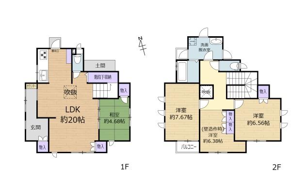 奈良市五条西２丁目の中古一戸建の間取り画像