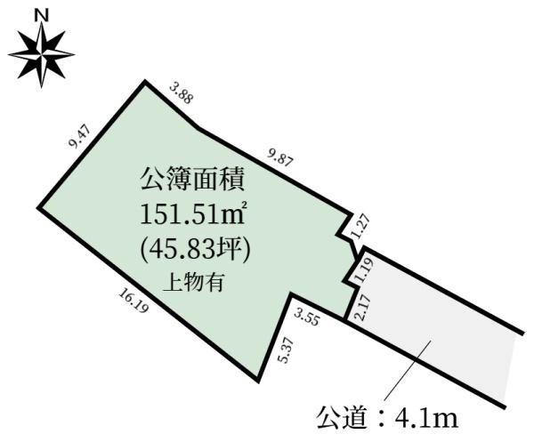 生駒市軽井沢町　売土地の間取り画像