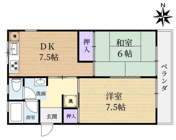 野崎マンションの間取り画像