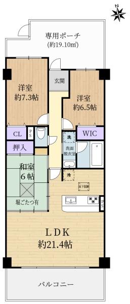 アコール学園前の間取り画像