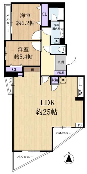 グランドメゾン学園前ベリエの間取り画像