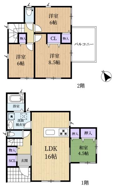 生駒市俵口町の新築一戸建の間取り画像