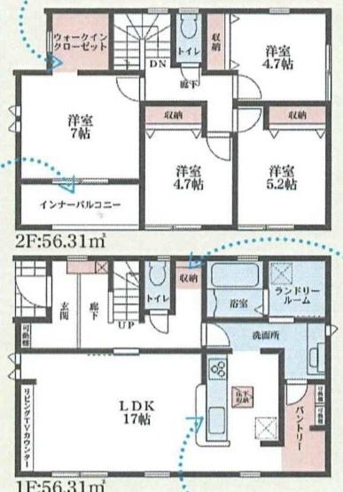 生駒市翠光台 新築住宅 1号地の間取り画像