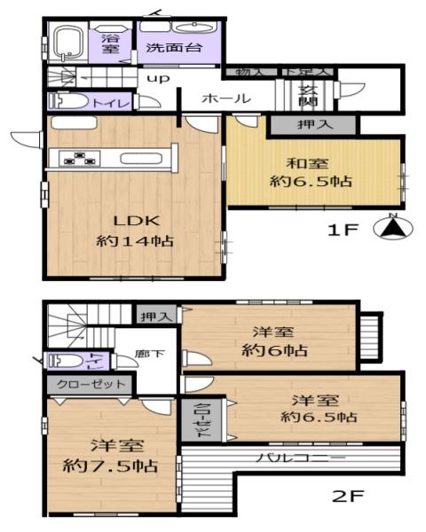 生駒郡斑鳩町龍田南５丁目の間取り画像