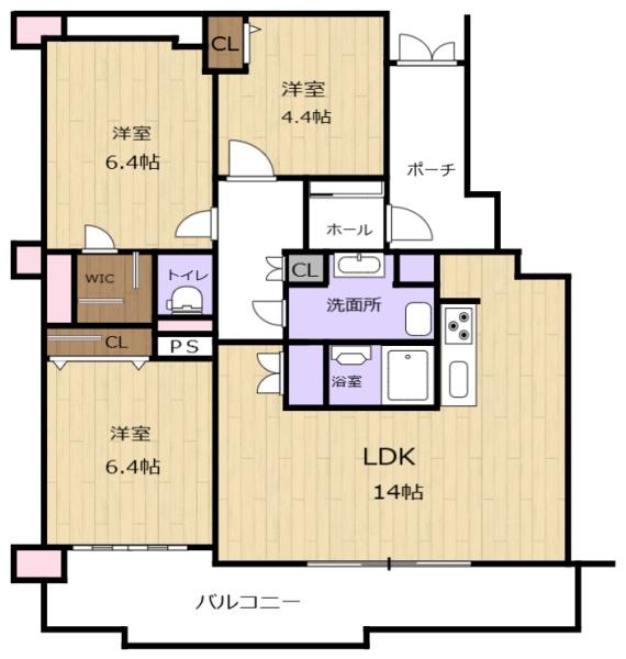 シャンティーあやめ池の間取り画像