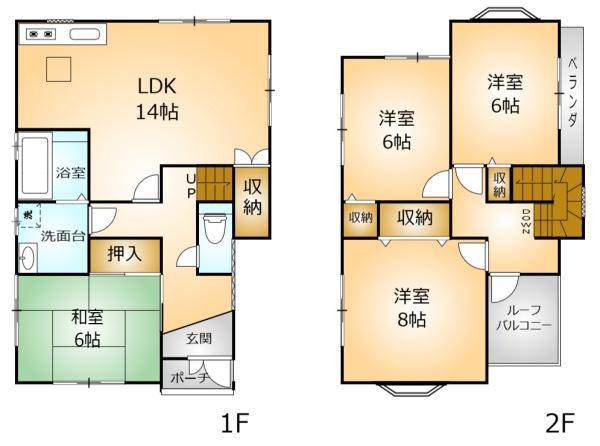 生駒郡安堵町大字西安堵の中古一戸建の間取り画像