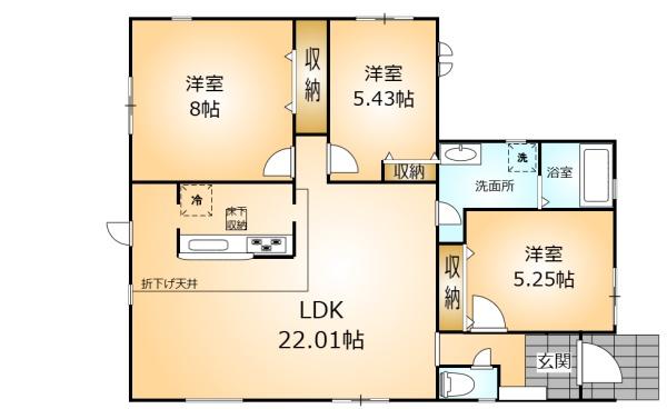 奈良市押熊町の新築一戸建の間取り画像