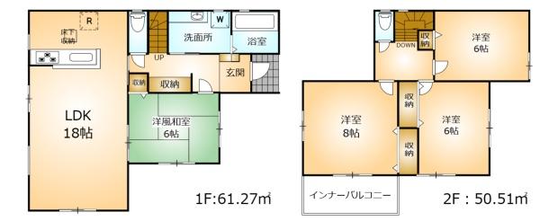 奈良市東九条町の新築一戸建の間取り画像