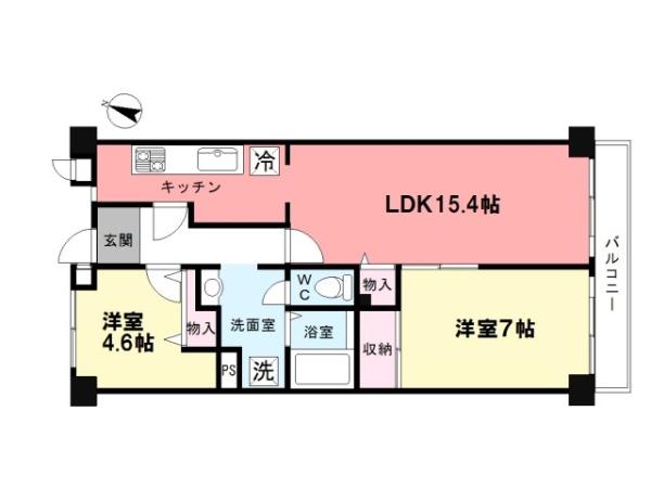 カリフール今川3号棟の間取り画像