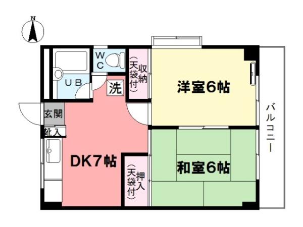 石橋マンションの間取り画像