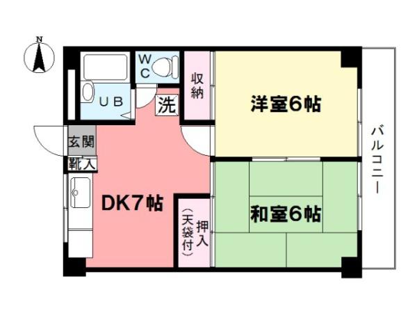 石橋マンションの間取り画像