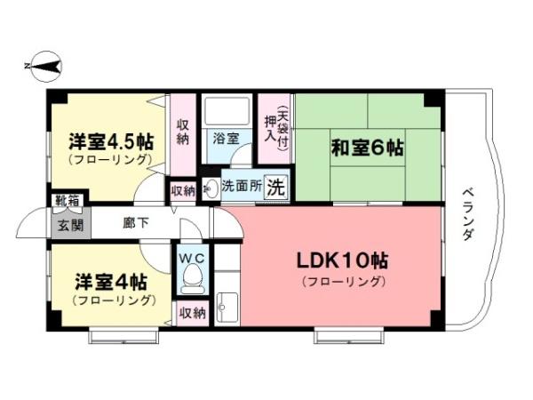 エスポワール石神井Ｃ棟の間取り画像