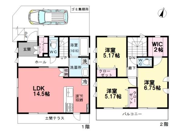 下石神井2丁目本浜邸Ｄ棟の間取り画像