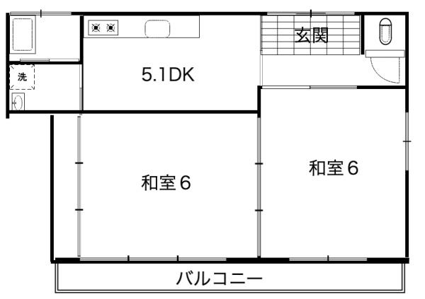 佐世保市戸尾町のアパートの間取り画像