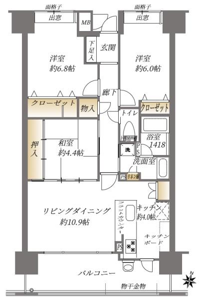エバーライフリバーサイド飯塚弐番館の間取り画像