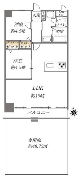 チサンマンション小笹の間取り画像