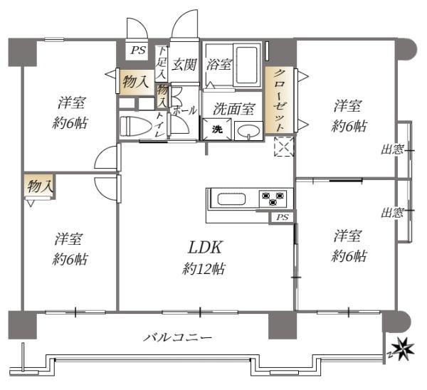 アムール和白駅の間取り画像