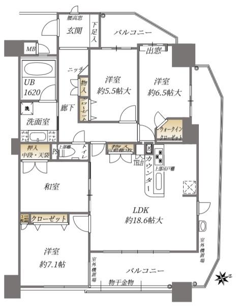 アルフィーネ大野城アクアサイドの間取り画像