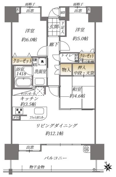 エバーライフ久留米南の間取り画像