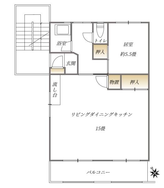 笹の台団地4号棟の間取り画像