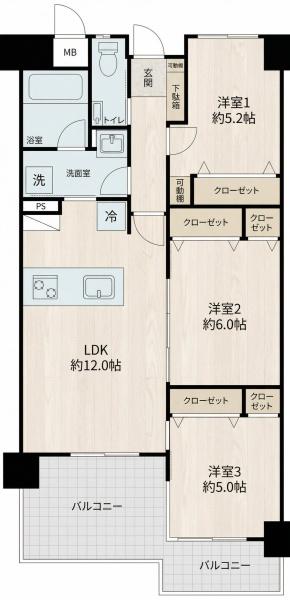 原グリーンハイツの間取り画像