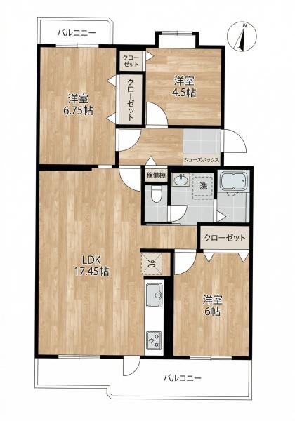 十郎川サンハイツの外観画像