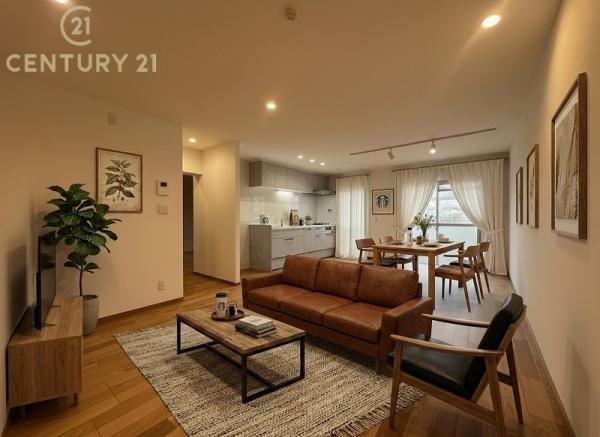 十郎川サンハイツのリビング画像