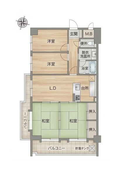 エクレール名島の間取り画像
