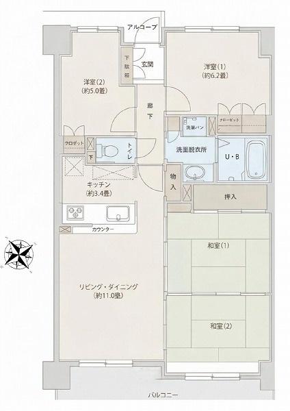 サーパス東町の間取り画像