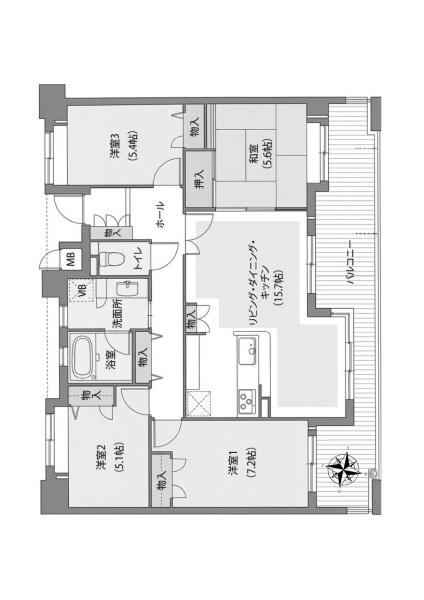 プリオーレ飯塚ガーデンヒルズの間取り画像