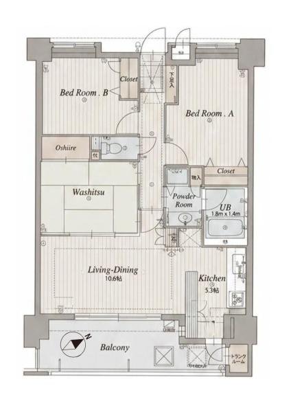 ロフティ福間中央Ⅱの間取り画像