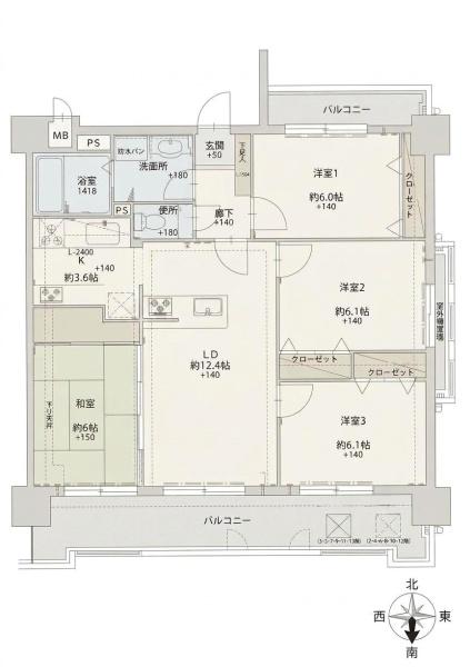 エバーライフ鳥栖の間取り画像
