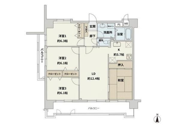 エバーライフ鳥栖の間取り画像