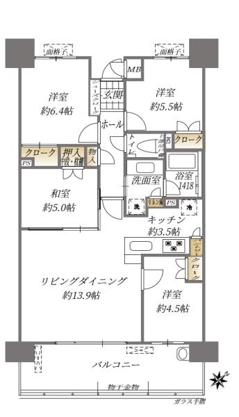 パークシティ新宮中央の間取り画像