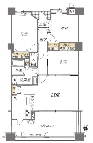 コアマンション土井ネクステージの間取り画像